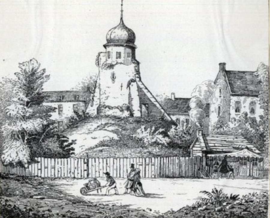 Fonteinmolen Moulin aux Fontaines Machine hydraulique Watermachien