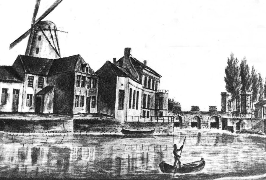 Molen Cateaux (windmolen) Marmerzagerij C.F. Geill